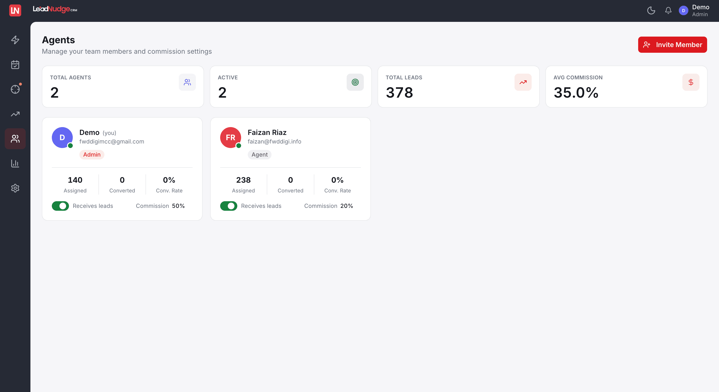 Agents & Roles screenshot