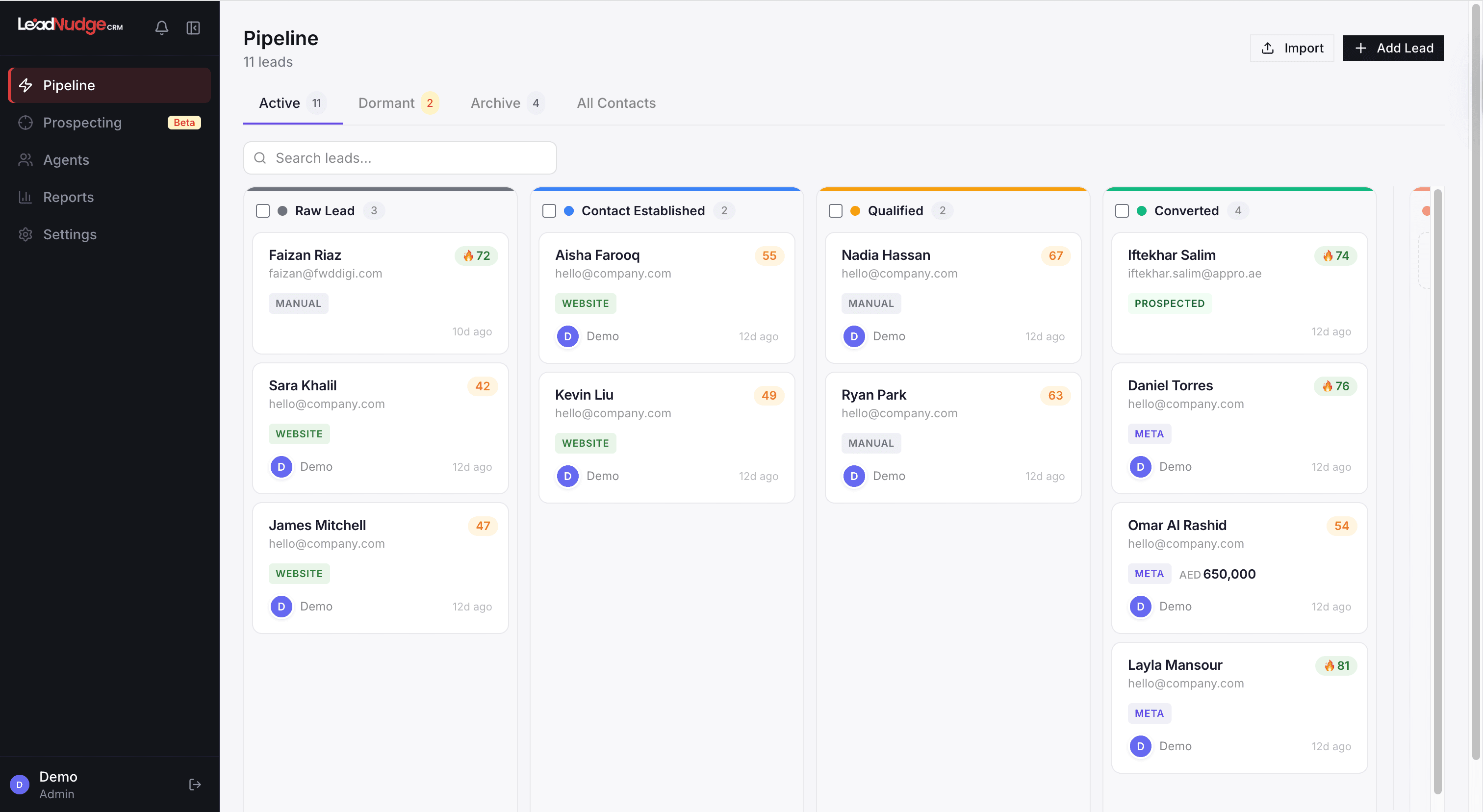 Pipeline & Kanban Board screenshot
